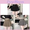 Classic College Style Pleated Skirt With High Waist For Summer Casual Wear