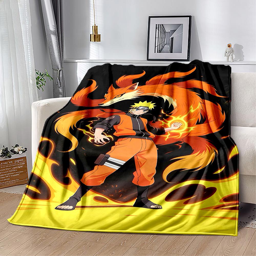 Naruto And Nine-tailed Fox Suitable Blanket for Offices, Travel, Living Rooms Also a Good Gift for Friends and Family Suitable for All Seasons.