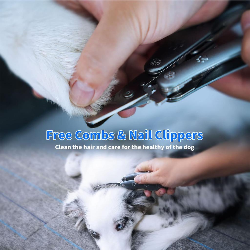 Heavy Duty Dog Nail Clipper for Large Dog Thick Nail, 3in1 Professional Dog Nail Trimmer Sharp Blade