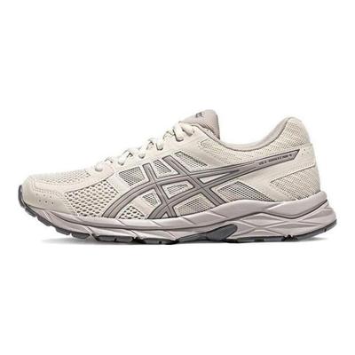 Gel-Contend 4 Cómodas Versátiles Tela Cuero Sintético Zapatillas Bajas de Entrenamiento para Correr Mujer zapatilla Beige T8D9Q-021