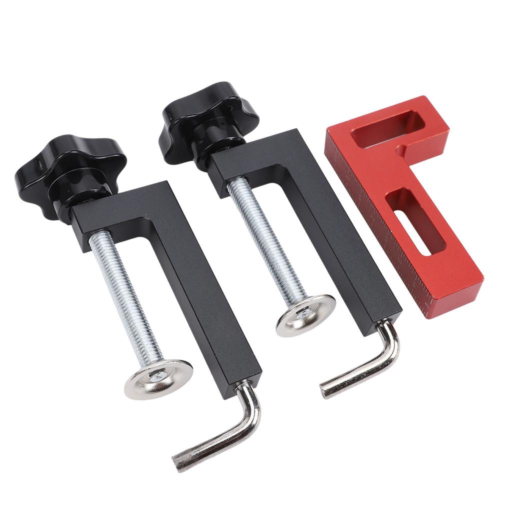 90 Degree Clamp Woodworking Positioning Square with 2 Clamps for Cabinet Frame Drawer