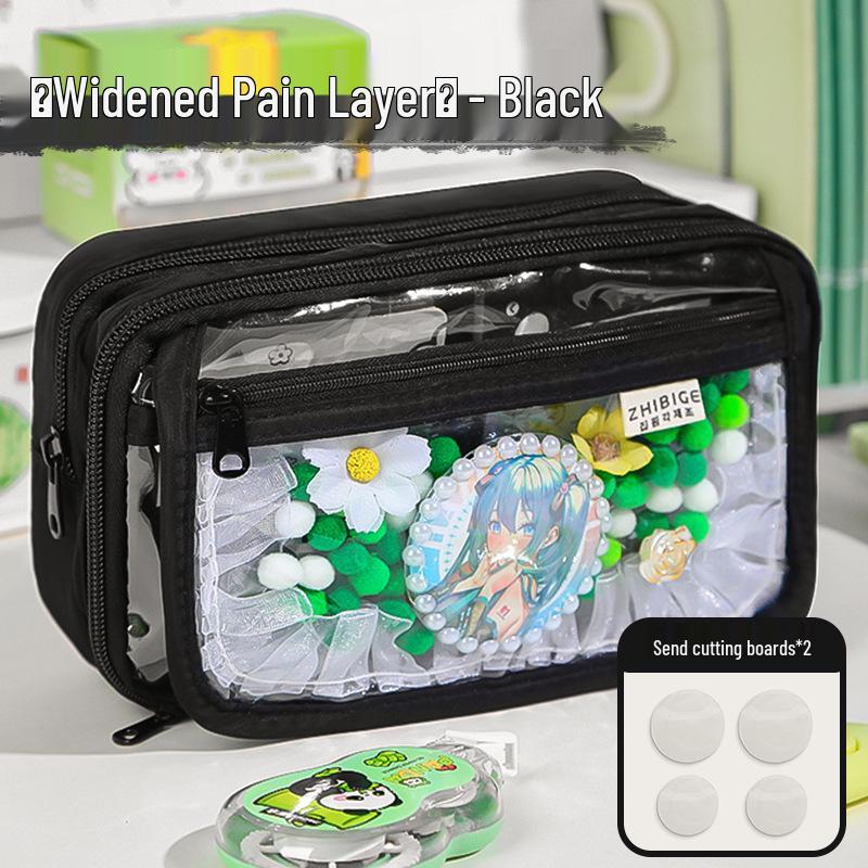 Baji Large Capacity Transparent Pencil Case for Students - 2025 New Arrival