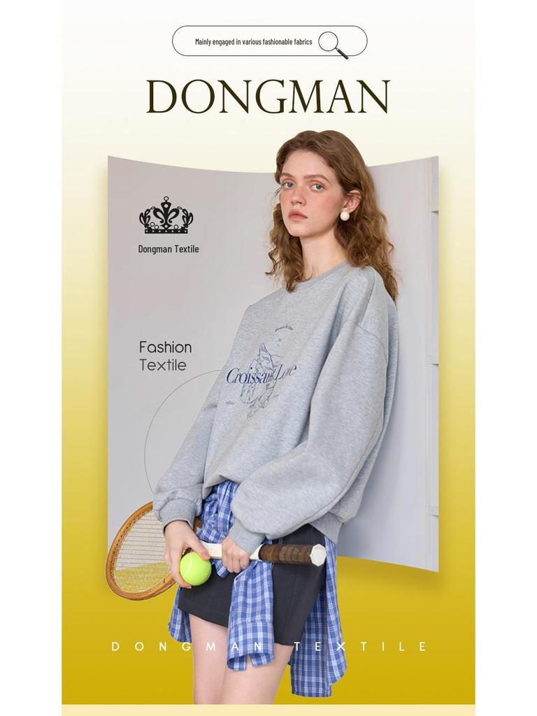 350g Polyester-Spandex Thick Knit Double-Sided Stretch Air-Layer Fabric