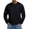 Men's Loose-fitting Casual Waffle-weave  Neck Long-sleeved Top