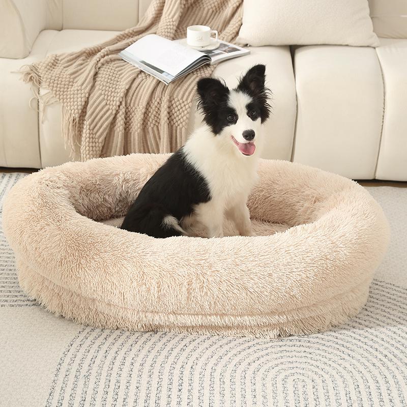 

Plush Winter Warm Pet Bed: Cozy, Removable, Washable Cushion for Dogs and Cats S 60x50x18cm