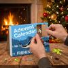 Fishing Themed Christmas Advent Calendar - Holiday Countdown Calendar for Anglers and Fishermen