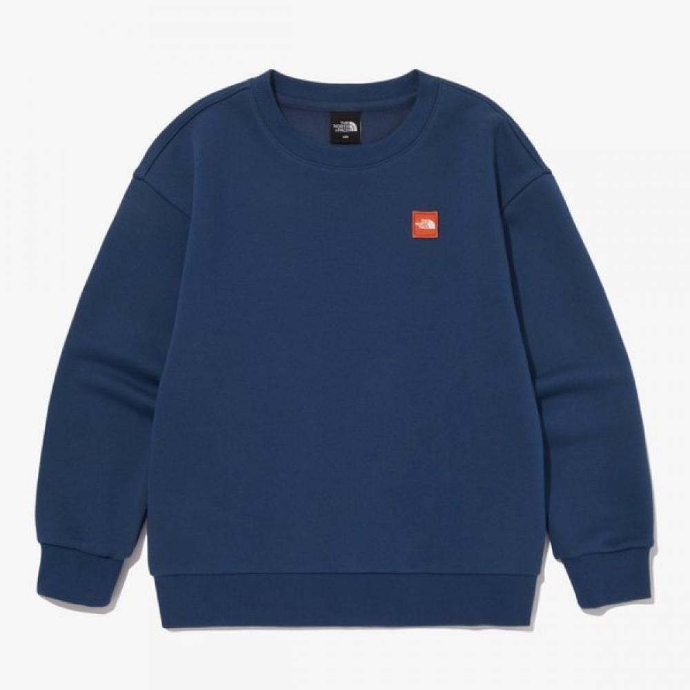 

North Face Kids Mini Box Logo Sweatshirt Midnight Navy Nm5mq52u MIDNIGHT NAVY/110