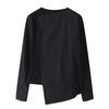 RECODE Half And Half Woven Knitted Blouse_Rqsaa23501Bkx