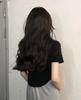 Women's Summer Slim Fit Korean-Style Polo T-Shirt with Ice Silk and Irregular Hem
