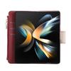 Applicable to Samsung Z Fold7 mobile phone leather case Z Fold5 folding mobile phone lychee pattern zipper wallet oblique span case