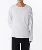 Relaxed Cr Scoop Neck Long Sleeve T-Shirt [White]