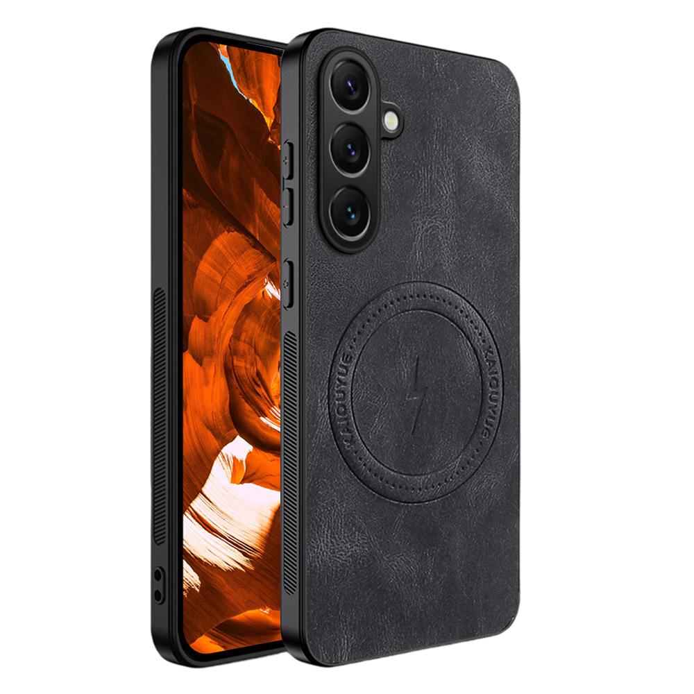 For Samsung Galaxy A36 5G Magnetic Case Nappa Texture PU Leather TPU Phone Back Cover