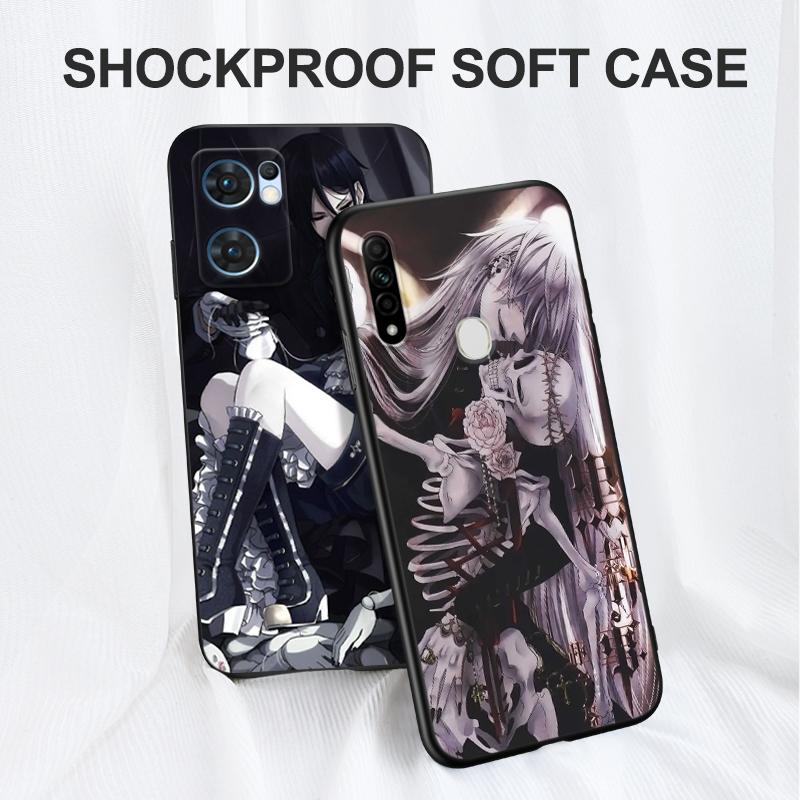 Black Tpu Case For OPPO A11S A15 A15S A16 A16S A16K A16E K3 K10 K9S ACE2 5G black butler