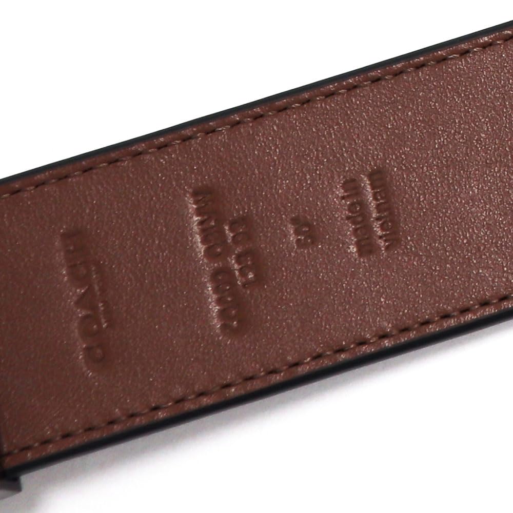Black X Dark CQ009 QBLVW [Coach] Men's Belt, Reversible, Saddle, [Used]