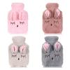 Keep Warm Cartoon Plush Portable Hot Water Bottle Hand Warmer Water Injection Relaxing