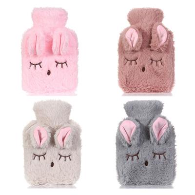 Reusable Cartoon Plush Portable Hot Water Bottle Relaxing Hand Warmer Water Injection