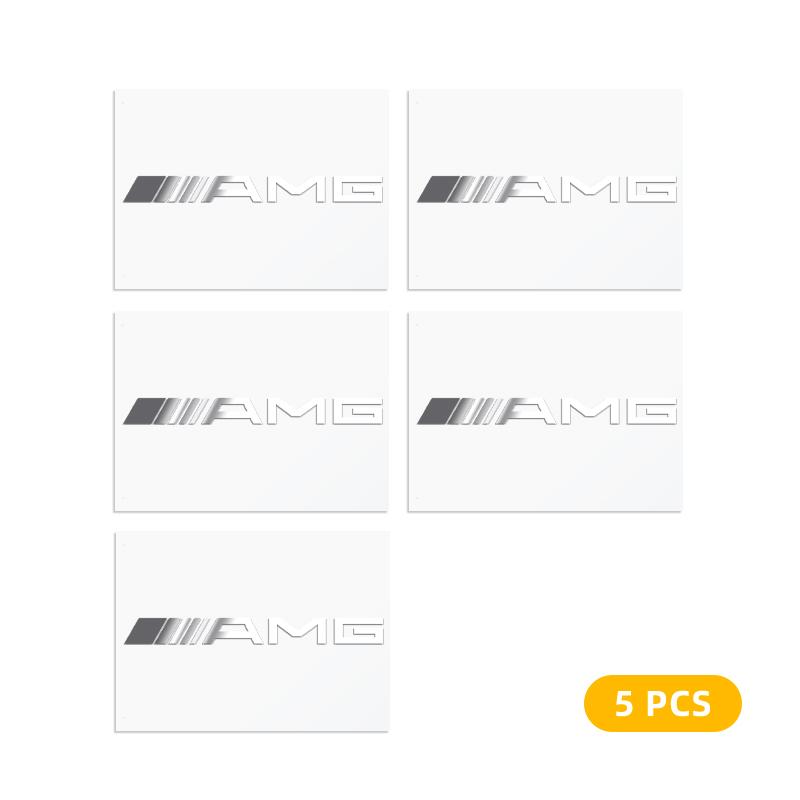 2/5/10pcs 3D Metal Car Interior Decoration Stickers For Mercedes Benz AMG B/C/E/S Class A Class C200L GLC GLK  Auto Accessories