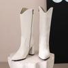 Women's High-heeled Short Boots Autumn and Winter New Simple Temperament Pointed Thick Heel Large Size Boots