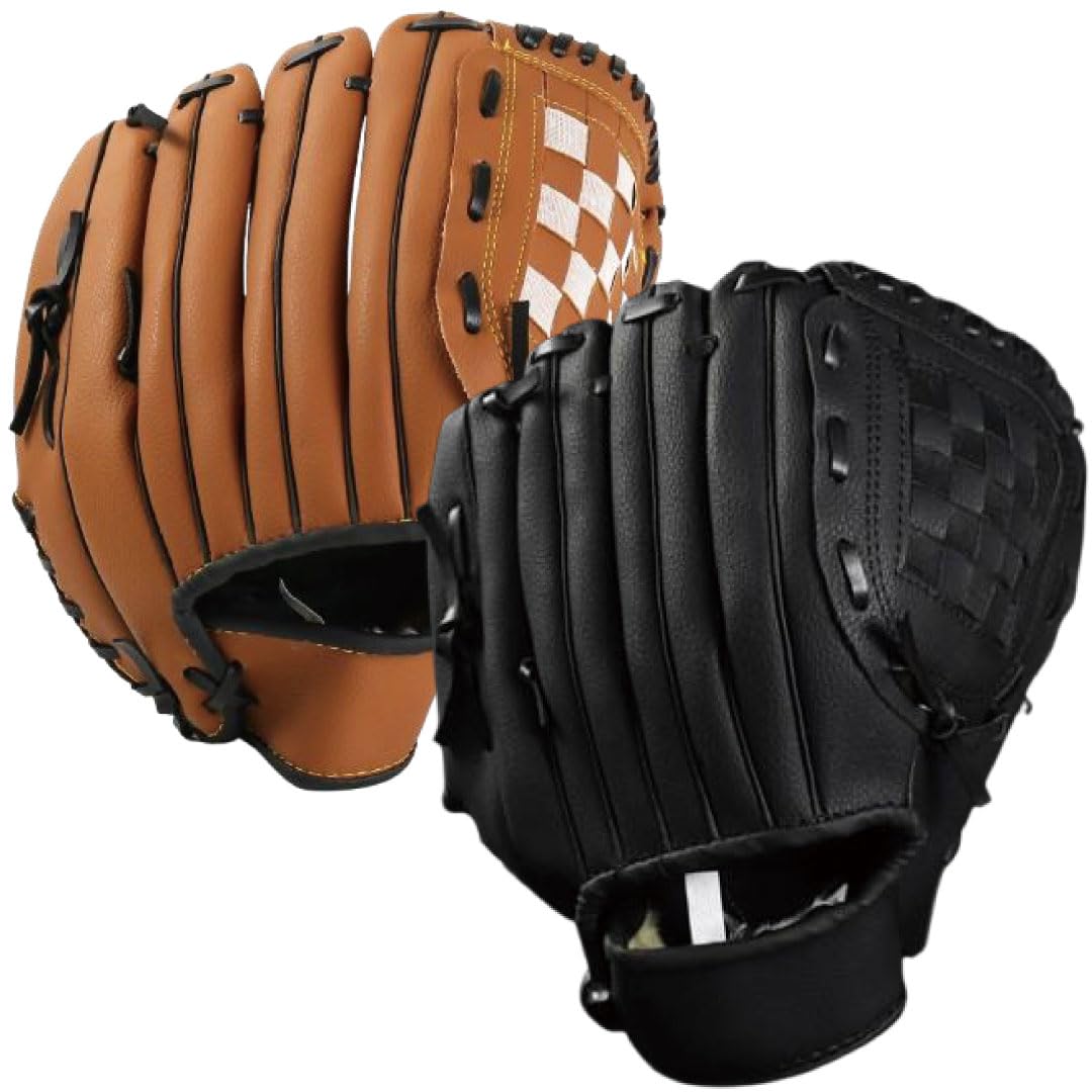 

INDIVE Glove Adult and Two and for and Softball Set, Child, Gloves, 12.5 10.5 Right-Handed, Baseball, Catch,
