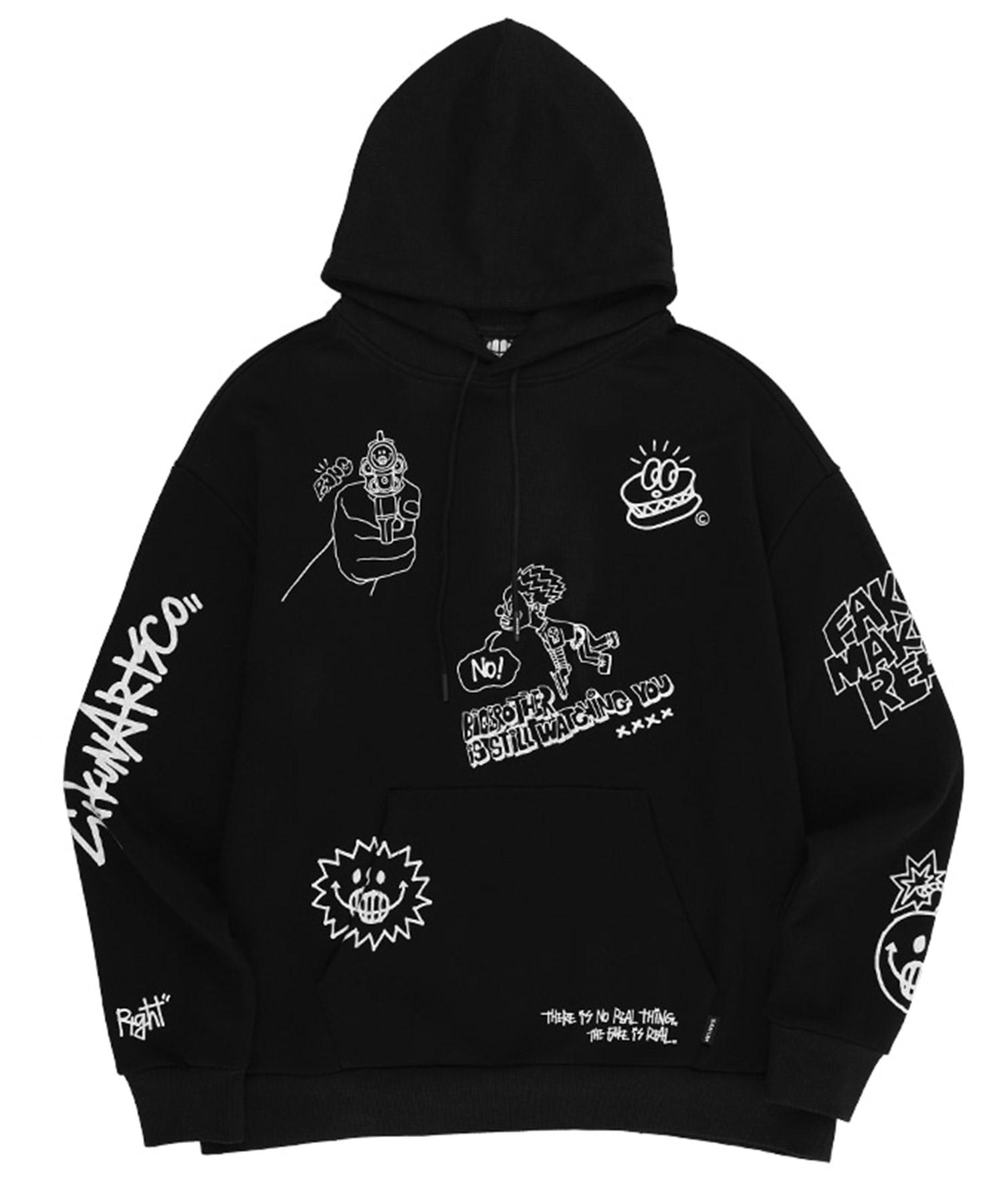 Sakun Unisex Hoodie (Black) Dood Hoodie Black Black/L