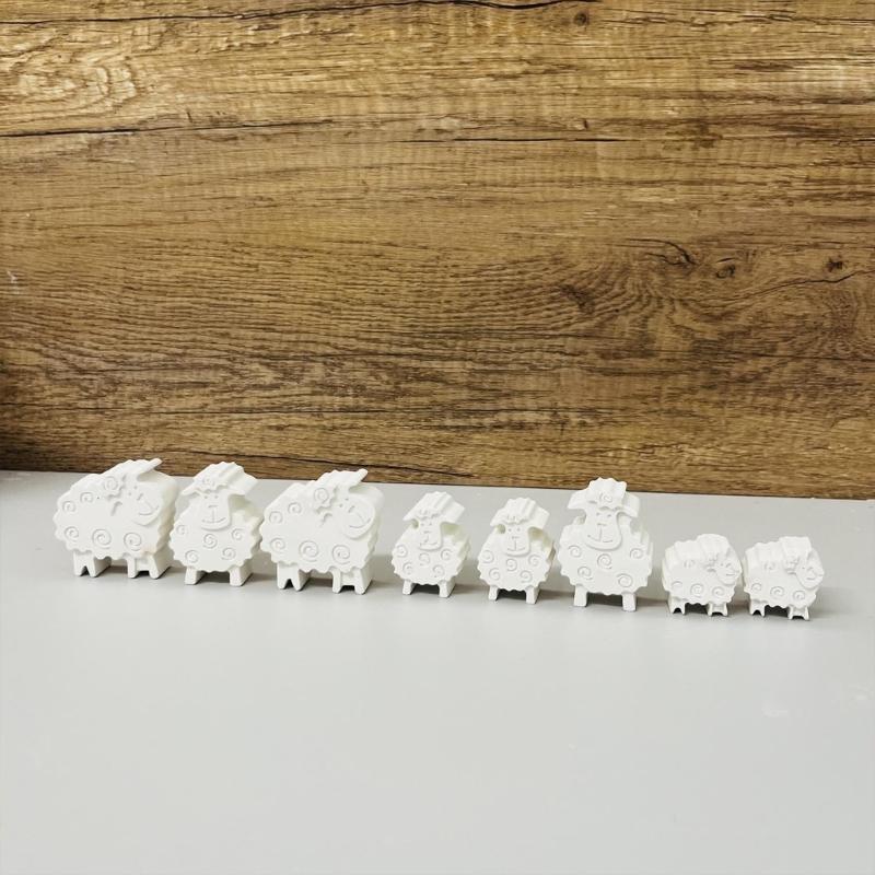 8 Cavity Sheep Animal DIY Silicone Mould for Home Decors and Holiday Gift