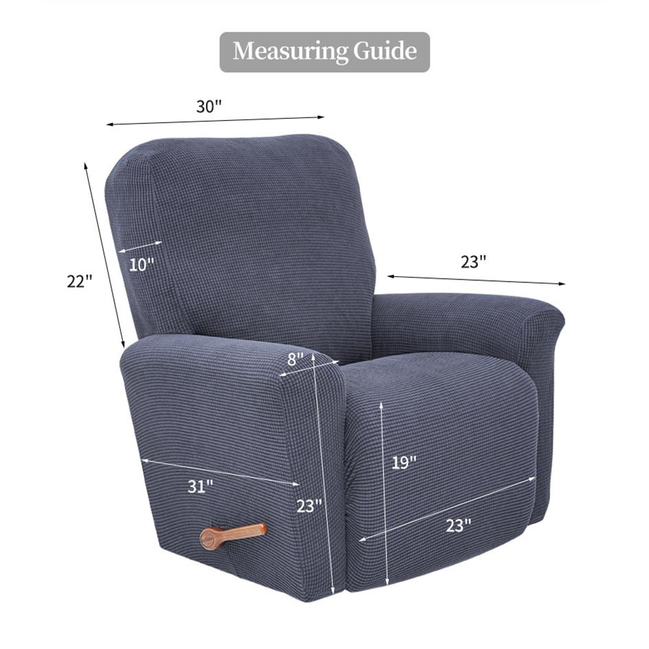 Battilo Recliner Cover Waterproof Elastic Winter Plush Cover For Lazy Sofa All-inclusive Massage Chairs Cover Plaid Slipcover
