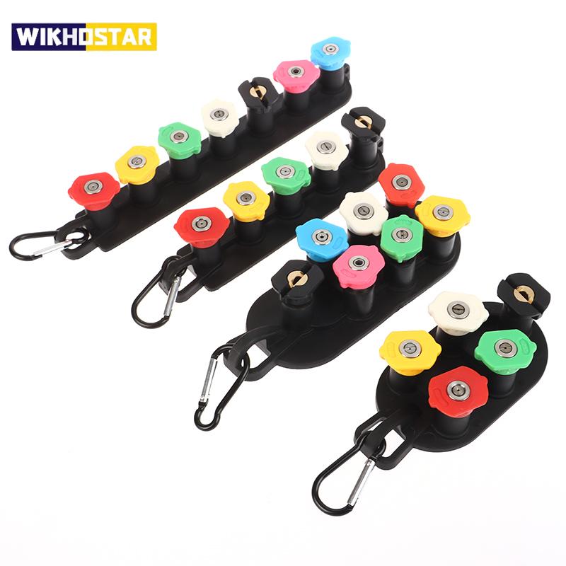 Multi Functional High Pressure Washer Tips Set With Nozzle Holder 5/7 Nozzle Tips 1/4 Inch Quick Connector DIY Accessories