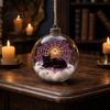 Eye-catching Seasonal Party Supplies Halloween Ball Ornament, Light Up Plastic Clear Hanging Decorations Decoration with Cat/Skeleton/Bat Inside