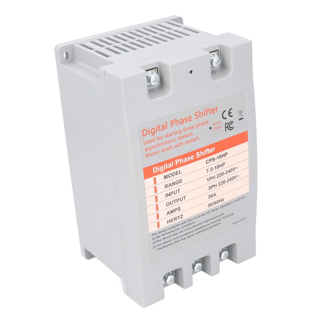 Single To 3 Phase Converter 5.5‑7.5KW 30A Digital Phase Shifter Converter for Residential Commercial