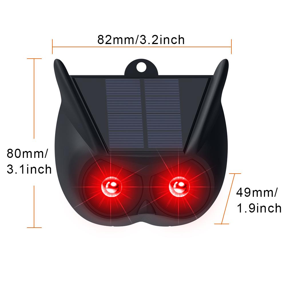 

Сонячний світлодіодний відлякувач тварин: Червоний миготливий попереджувальний ліхтар для птахів і собак на відкритому повітрі