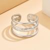 European-American Stackable Adjustable Stainless Steel Minimalist Open Ring
