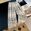Women's Draped Linen Blend Loose Drawstring Casual Pants