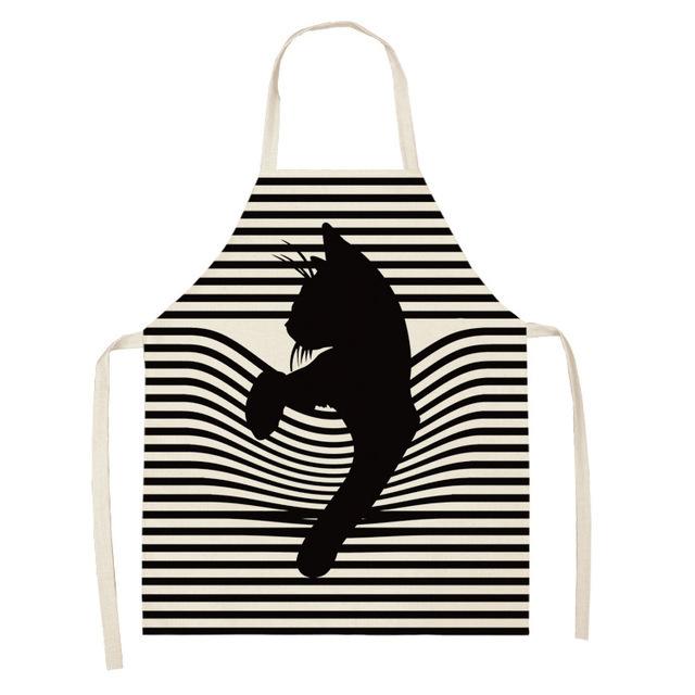 

Cute Cartoon Apron For Home Cooking, Sleeveless Hanging Neck Apron One Size
