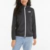 Puma Essentials Solid Windbreaker Jacket With Color Block Zipper Design And Hood Women Jacket Black 847494-01