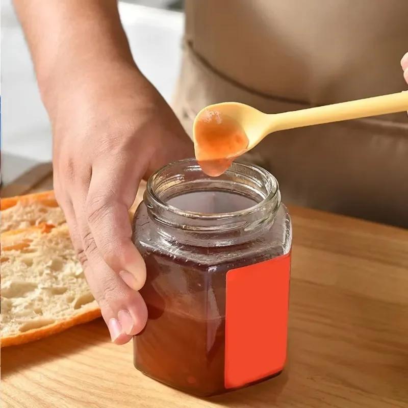 1/4pcs Jam Cake Spatula Silicone Double Ended Spatula Jam Paste Deep Bottle Spatula Baking Supplies