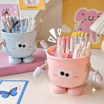 Stifthalter Cartoon-Design Macaron-Farbe Schreibtisch-Organizer Großes Fassungsvermögen Unterteilter Schreibtisch-Caddy Heim-Büro Schuldeko