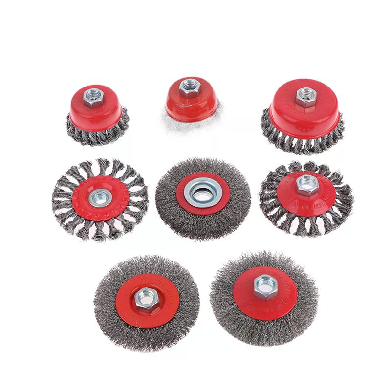 Twisted Steel Wire Wheel Abrasive 75/100mm M14 Steel Wire Cup Brush Powerful Paint Removal Rotary Tool For Angle Grinder Debu