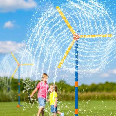 55" Windmill Sprinkler Toy for Kids 360 Degrees Rotating Water Spray 36 Splash Holes Summer Backyard Lawn Play for Toddlers Boys Girls Pets