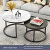 Modern Round Sintered Stone Coffee Table, 2026 Light Luxury Model for Small Apartments and Living Rooms.