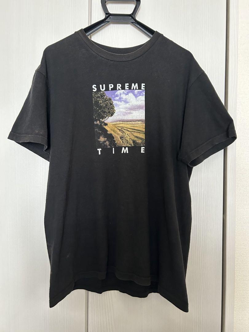 

[Б/У] Хорошая выцветающая футболка Supreme “Time”, Размер M