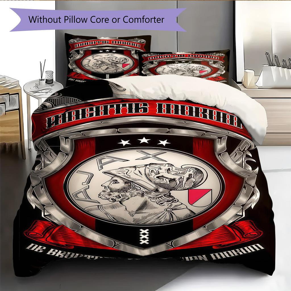 Ajax logo Pattern Bedding Quilt Set Quilt Cover Pillowcase Home Decoration Birthday Gift (1 * duvet cover + 2 * pillowcase, without core)