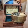 Maritime Brass Sextant Nautical British Army Pocket Box Sextant with Wood Box by Henry Barrow Co London