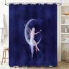 Fantasy Moon Fairy Shower Curtain Celestial Space Galaxy Decor Bathroom Set Vintage Gothic Art