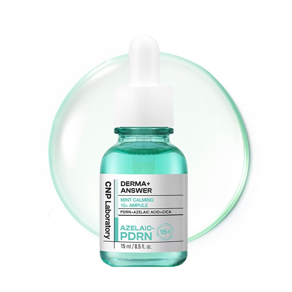 

CNP Laboratory DermaAnswer Мятная успокаивающая ампула Азелаиновая эластичность кожи Корейская Официальная АЗЕЛАИН-ПДРН 15+ (15мл) - 15% Кислота, ПДРН, Уход, Барьер,