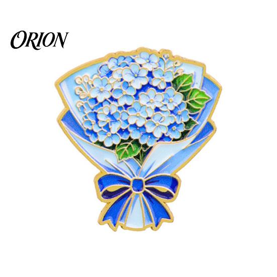 Delicate Metal Badge Bouquet Brooch Pin for Women, Enamel Romantic Flower Jewelry, Durable Sophisticated Coat Accessory Zinc Alloy Floral Lapel Coats
