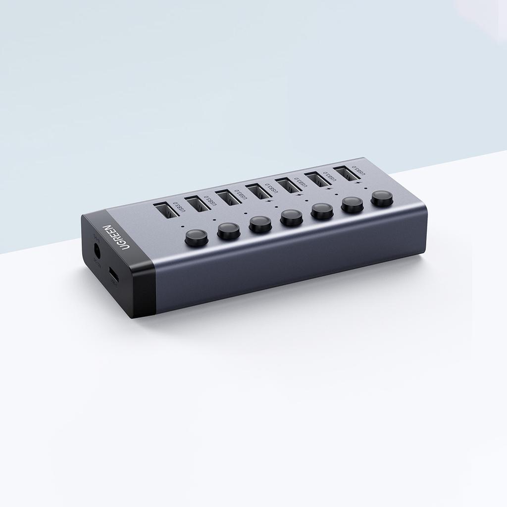Ugreen 7-Port USB-C Hub with Power Delivery & Slate Gray Finish (CM481)