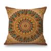 Special Sale Mandala Motif Bohemian Mediterranean Floral Plant Pattern Linen Home Decoration Pillow Case Sofa Cushion Cover Case