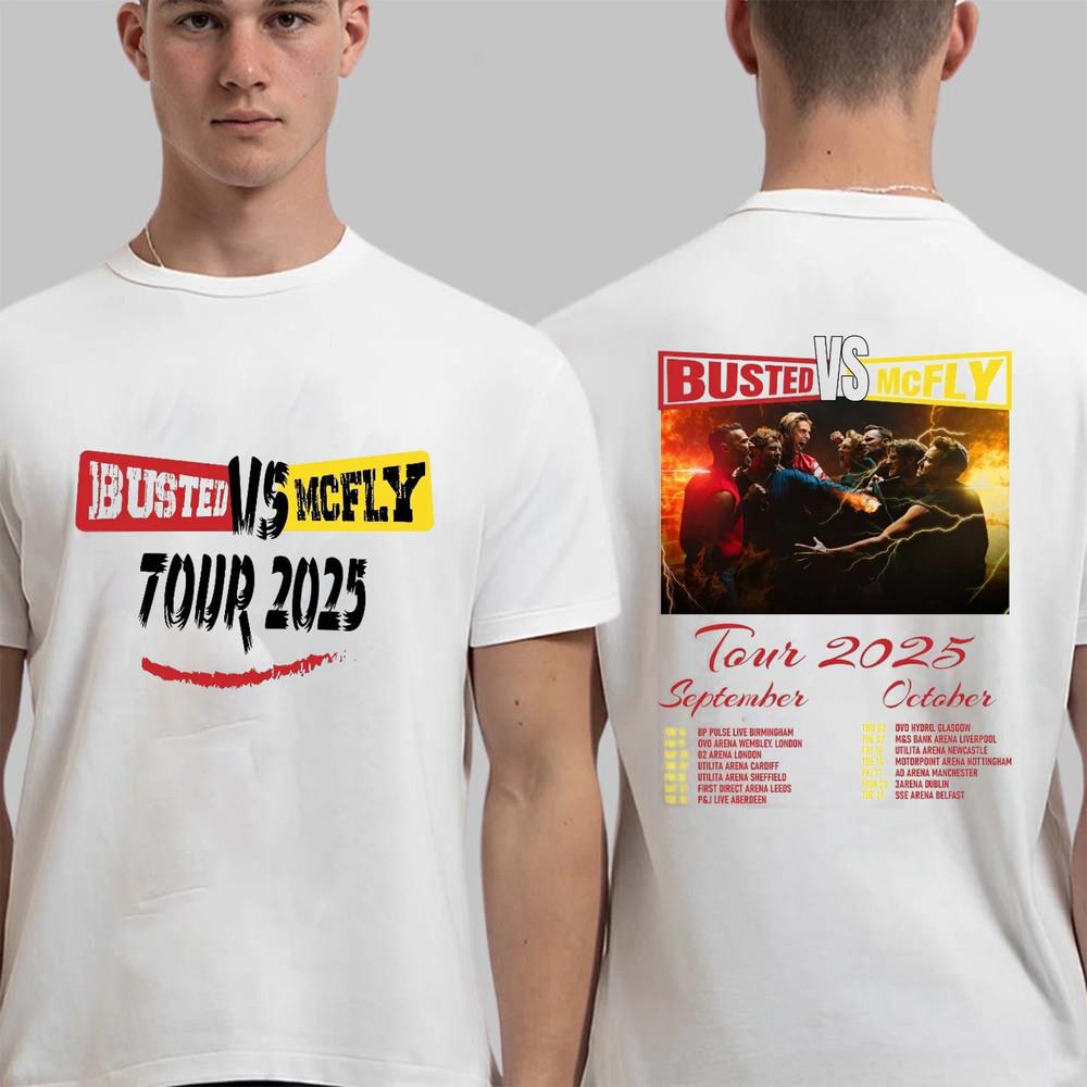 McFly Vs Busted Tour 2025 T-Shirt Team McFly Band T-Shirt Gift For Fans