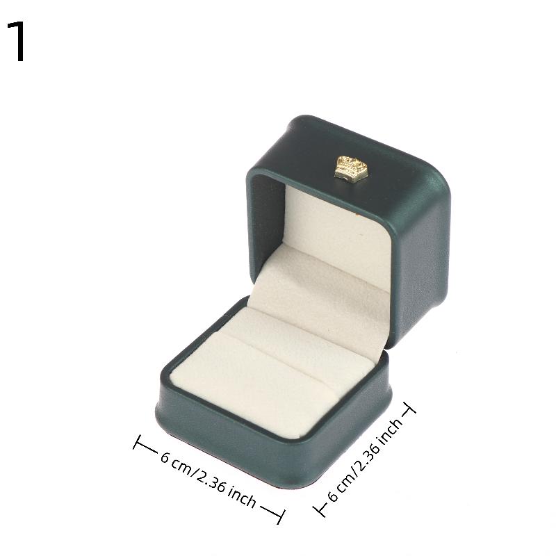 Boîte à Bijoux Bague Cuir PU Organisateur de Bijoux Bague Boucle d'Oreille Collier Pendentif Boîte Présentoir Cadeau Proposition Fiançailles Mariage