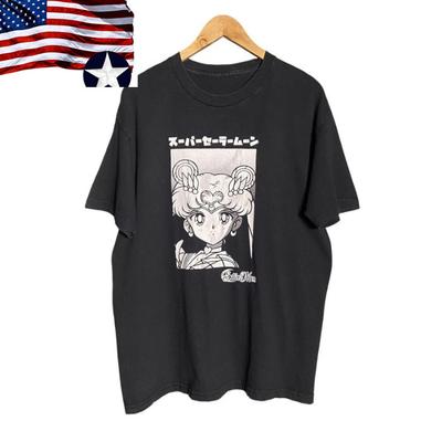 HEISSER VERKAUF Sailor Moon Anime Retro Stil Schwarz Unisex Klassisch S-5XL Unisex T-Shirt